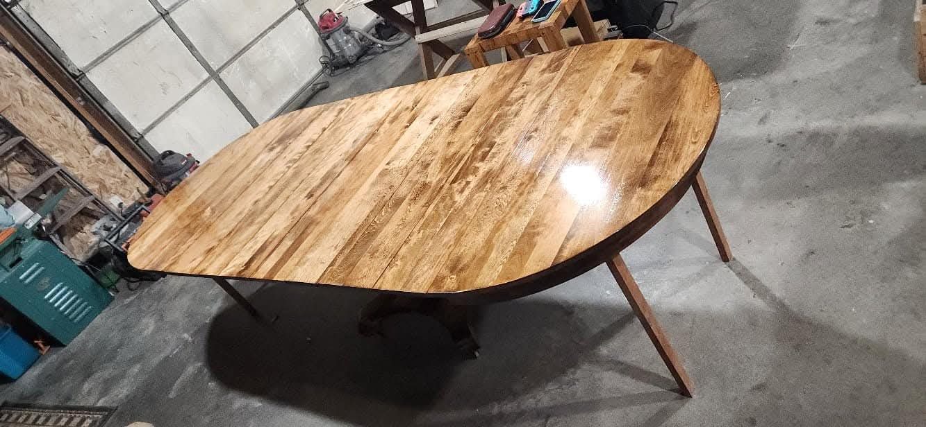 Dining table after refinish